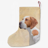 Zeigermalerei - Niedliche Originalkunst des Hundes Kleiner Weihnachtsstrumpf (Rückseite)