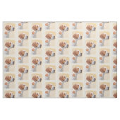 Zeigermalerei - Niedliche Originalkunst des Hundes Stoff (Fat Quarter (45,7 x 55,9 cm))