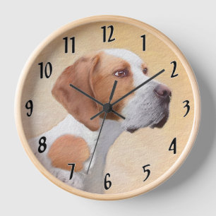 Zeigermalerei - Niedliche Originalkunst des Hundes Uhr