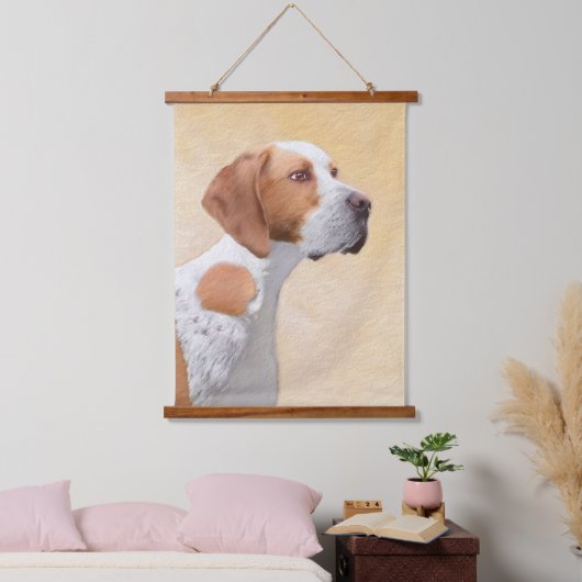 Zeigermalerei - Niedliche Originalkunst des Hundes Wandteppich Mit Holzrahmen (Schlafzimmer)