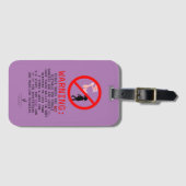 Zeigerschuss Warning Lavendel Card Steckplatz Gepäckanhänger (Vorderseite (Horizontal))