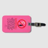 Zeigerschuss - Warnungen vor Hot Pink Card Slot Gepäckanhänger (Vorderseite (Horizontal))