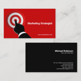 Zeigeziel | Fokussierung und Zielerreichung | Rot Visitenkarte