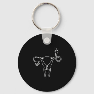 Zeigt das Shirt Middle Finger Feminist an Schlüsselanhänger