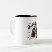 Zeigt die Baby-Vater-Bindung an. Zweifarbige Tasse (Vorderseite Links)