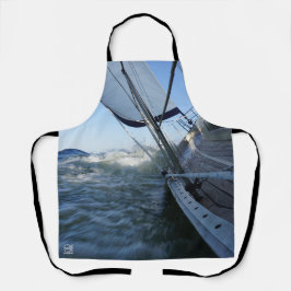 Zeilboot met lege horizon voor avontuur. schürze