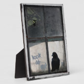 Zeile außerhalb des alten Fensters Fotoplatte (Seite)