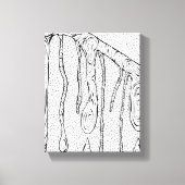 Zeile "BaumDrops" Zeichne Abstrakte Sketch-Printwe Leinwanddruck (Vorderseite)