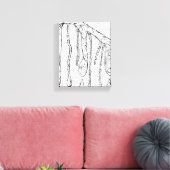 Zeile "BaumDrops" Zeichne Abstrakte Sketch-Printwe Leinwanddruck (Insitu (Wohnzimmer))