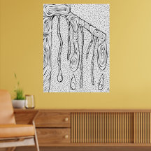 Zeile "BaumDrops" Zeichne Abstrakte Sketch-Printwe