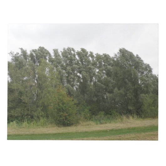 Zeile der Stützen Baumlandschaft Notepad Notizblock (Vorderseite)