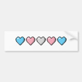 Zeile mit fünf Pixelschwerpunkten für die Transgen Autoaufkleber (Vorne)