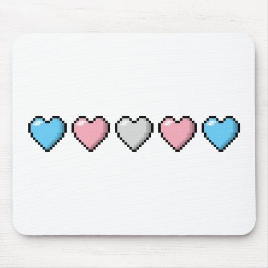 Zeile mit fünf Pixelschwerpunkten für die Transgen Mousepad (Vorne)