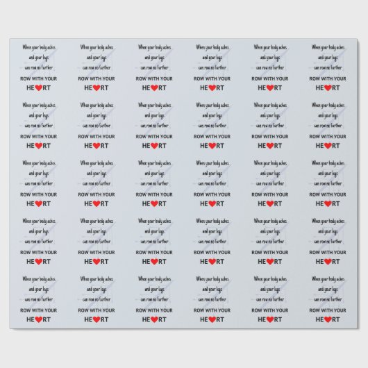 Zeile mit Ihrer Herzmotivation blau Geschenkpapier (Flach)