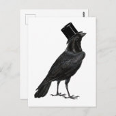 Zeile mit Top Hat Postkarte (Vorne/Hinten)