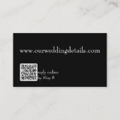 Zeile Zeichnend Couple UAWG Wedding Budget QR Code Visitenkarte (Rückseite)