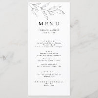 Zeile Zeichnend Menü Sketch Foliage Leaf