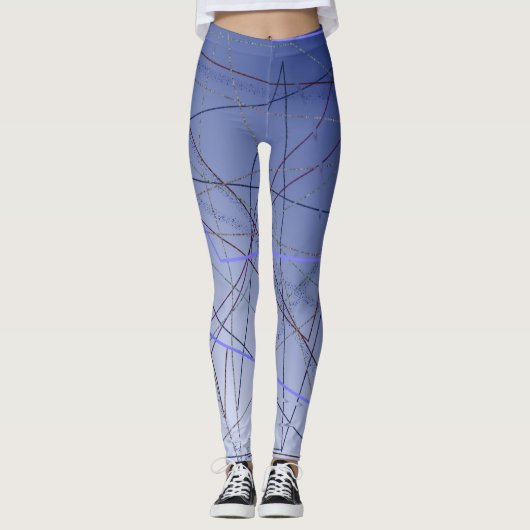 Zeilen über Zeilen Leggings (Vorderseite)