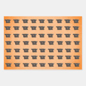 Zeilen Vintage Schwarze-Handbücher Geschenkpapier Set (Vorderseite 2)