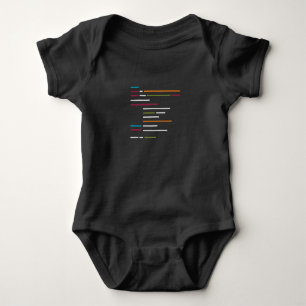 Zeilen von Code im dunklen Modus für die Programm Baby Strampler