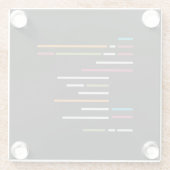 Zeilen von Code im dunklen Modus für die Programmi Glasuntersetzer (Rückseite)