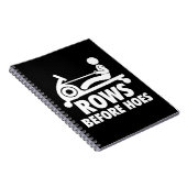 Zeilen vor dem Öffnen - Funny Rowing Machine Worko Notizblock (Rechte Seite)