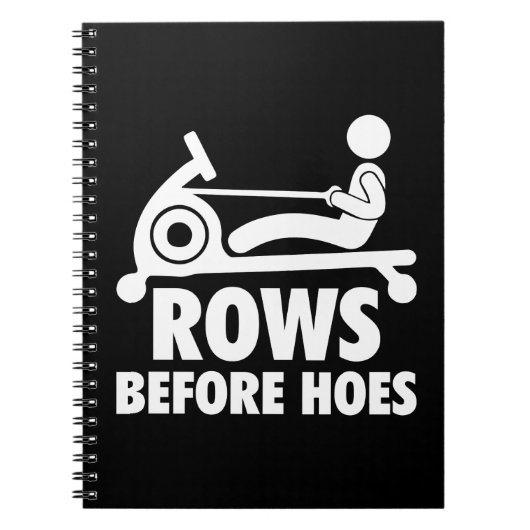 Zeilen vor dem Öffnen - Funny Rowing Machine Worko Notizblock (Vorderseite)