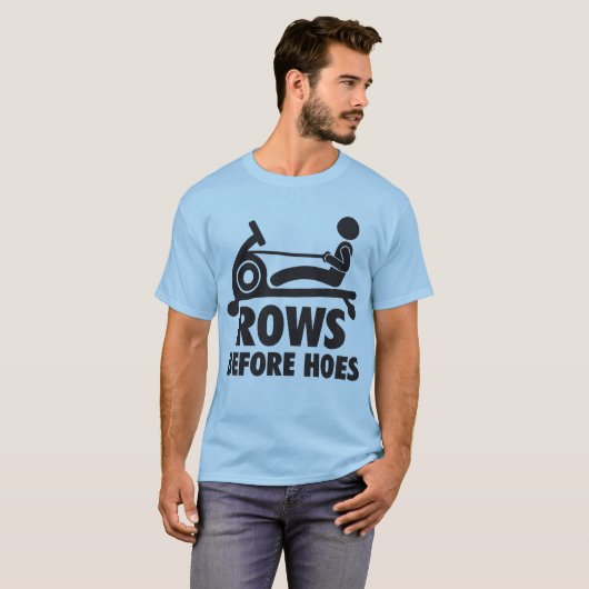 Zeilen vor dem Öffnen - Funny Rowing Machine Worko T-Shirt (Vorne ganz)