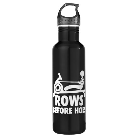 Zeilen vor dem Öffnen - Funny Rowing Machine Worko Trinkflasche (Vorderseite)