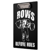 Zeilen vor den Haues - Funny Barbell Row Workout Klemmbrett (Links)