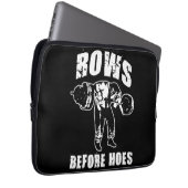 Zeilen vor den Haues - Funny Barbell Row Workout Laptopschutzhülle (Vorne Rechts)