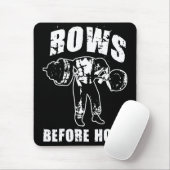 Zeilen vor den Haues - Funny Barbell Row Workout Mousepad (Mit Mouse)