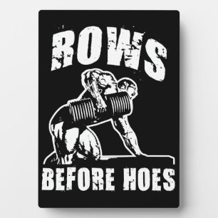 Zeilen vor Hoes - Funny Dumbell Row Workout Fotoplatte