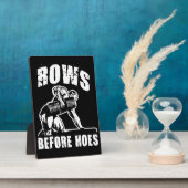 Zeilen vor Hoes - Funny Dumbell Row Workout Fotoplatte (Seite)