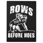 Zeilen vor Hoes - Funny Dumbell Row Workout Klemmbrett (Rückseite)