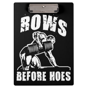 Zeilen vor Hoes - Funny Dumbell Row Workout Klemmbrett