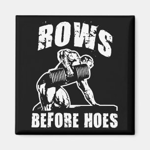 Zeilen vor Hoes - Funny Dumbell Row Workout Magnet