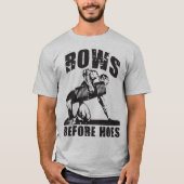 Zeilen vor Hoes - Funny Dumbell Row Workout T-Shirt (Vorderseite)