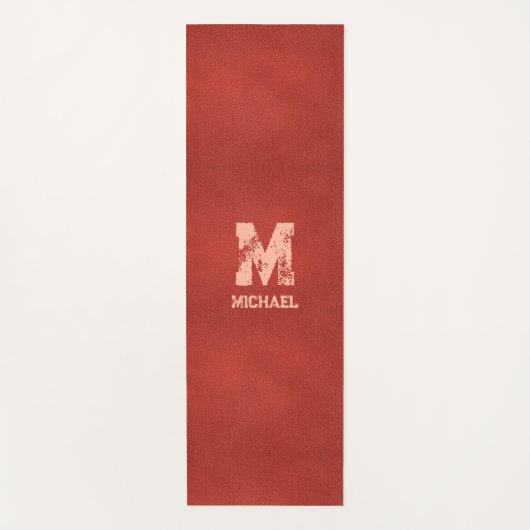 Zeilenaussehen von bedrücktem Text Monogramm-Namen Yogamatte (Vorderseite)