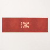 Zeilenaussehen von bedrücktem Text Monogramm-Namen Yogamatte (Vorderseite (Horizontal))