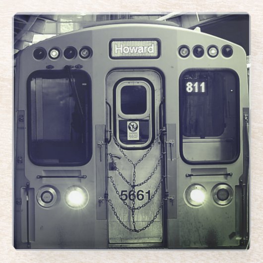 Zeilenende Glasuntersetzer (Vorderseite)