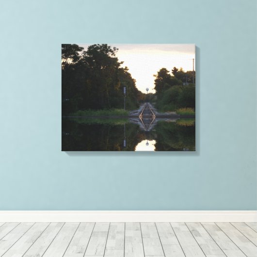 Zeilenende Leinwanddruck (Insitu (Holzboden))