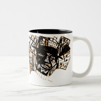 Zeilenfläche weiß zweifarbige tasse