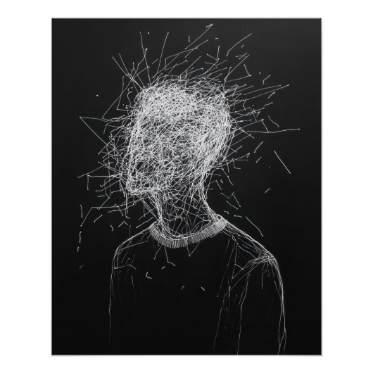 Zeilenkopf reißt das Poster auf (Vorderseite)