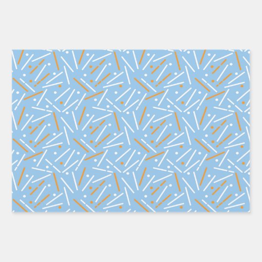 Zeilenmuster 6 geschenkpapier set (Vorderseite 3)