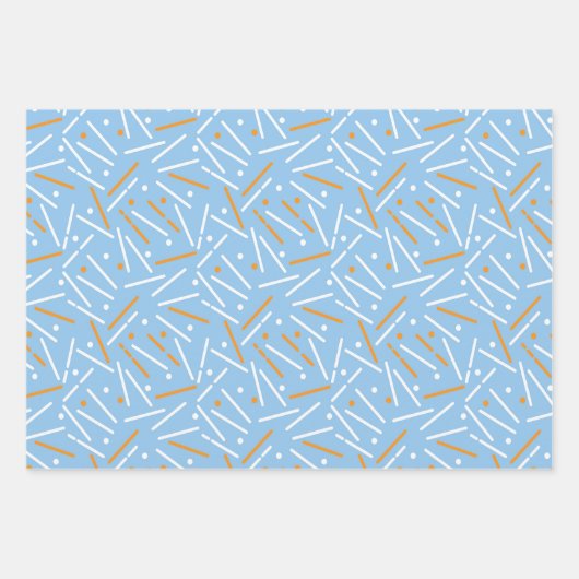 Zeilenmuster 6 geschenkpapier set (Vorderseite)