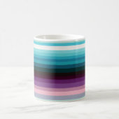 Zeilenmuster Blau Schwarz Lila Kaffeetasse (Mittel)