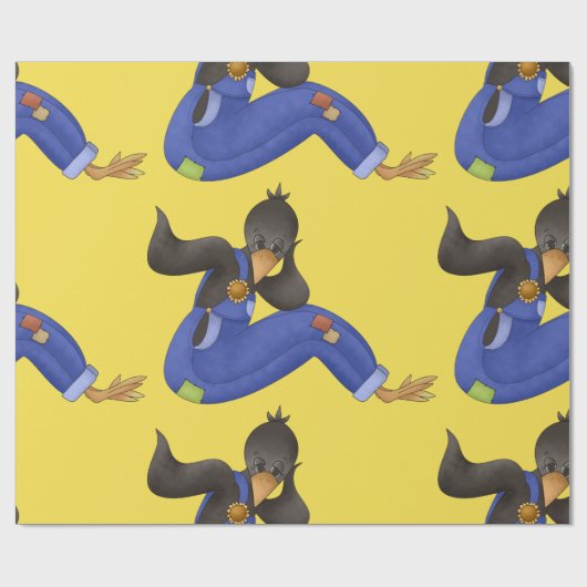 Zeilenumbruch in Overalls Umschlagpapier Geschenkpapier (Flach)