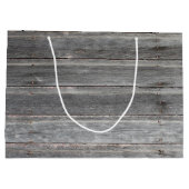 Zeit-Abgenutzte (verwitterte) hölzerne Wand Große Geschenktüte (Rückseite)