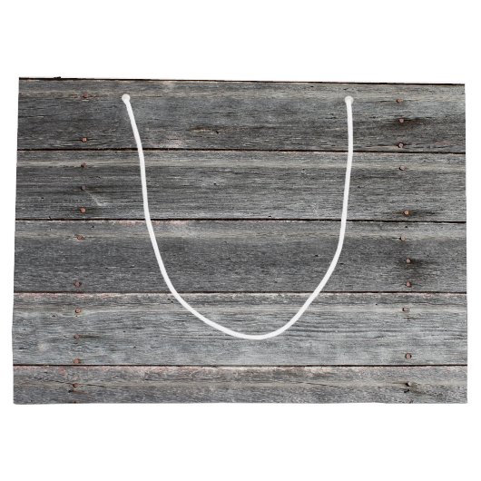 Zeit-Abgenutzte (verwitterte) hölzerne Wand Große Geschenktüte (Rückseite)